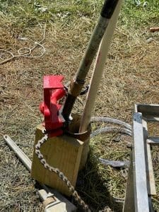 pull well pump by improvising